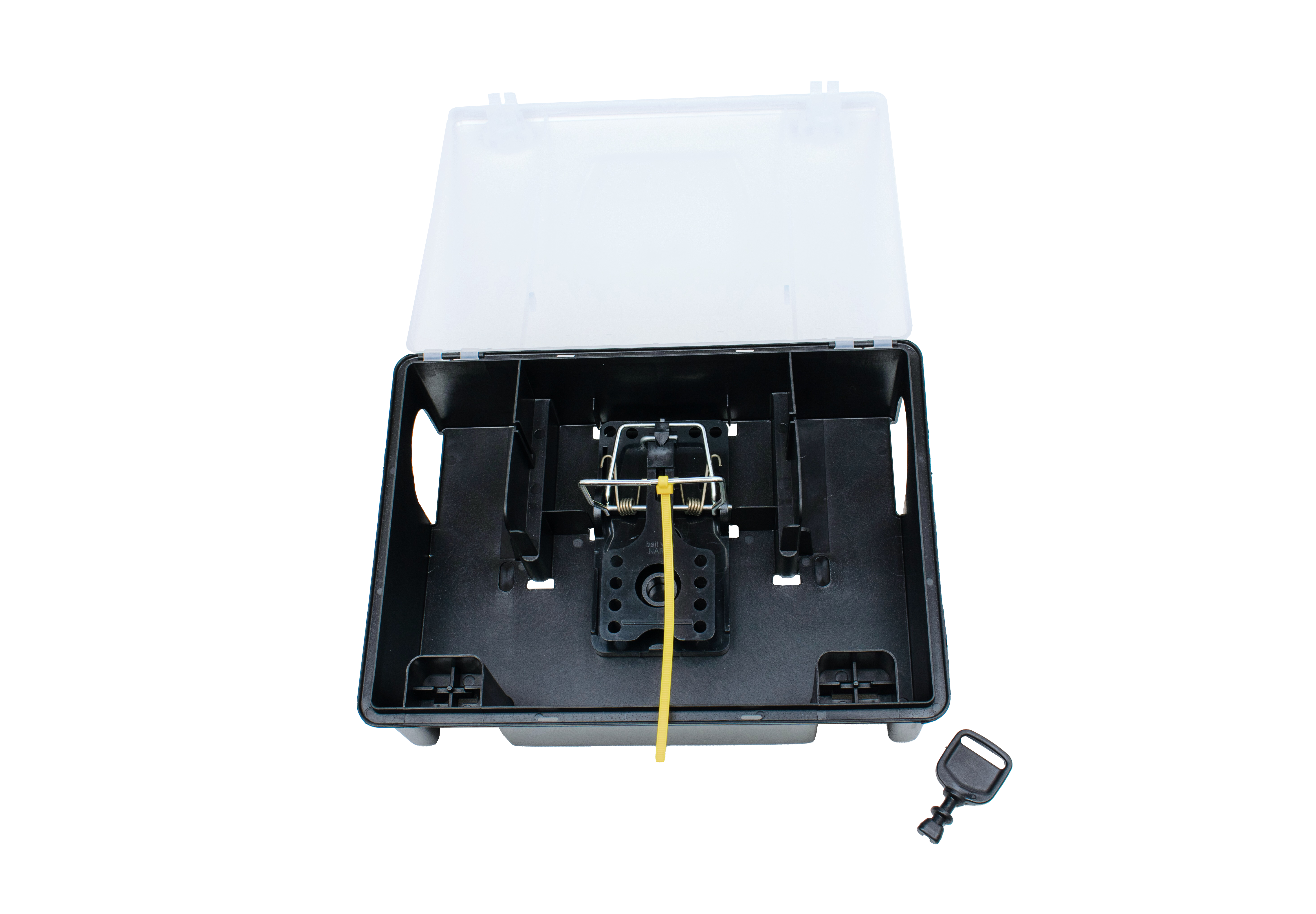 Depot til EUR palle mod Rotter, sort med transparent låg m. fælde og strip