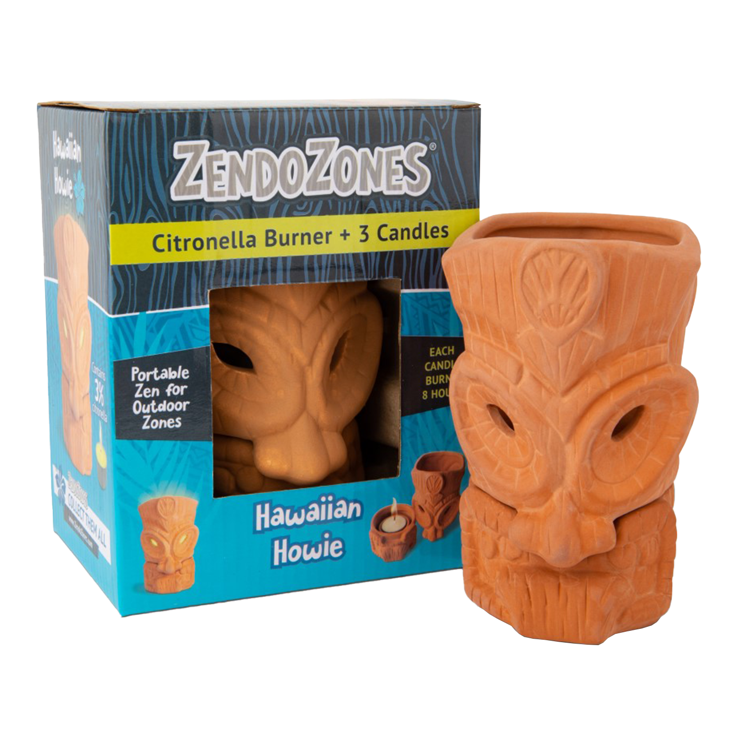 ZendoZones® Lanterne & Citronella lys, Hawaiian Howie