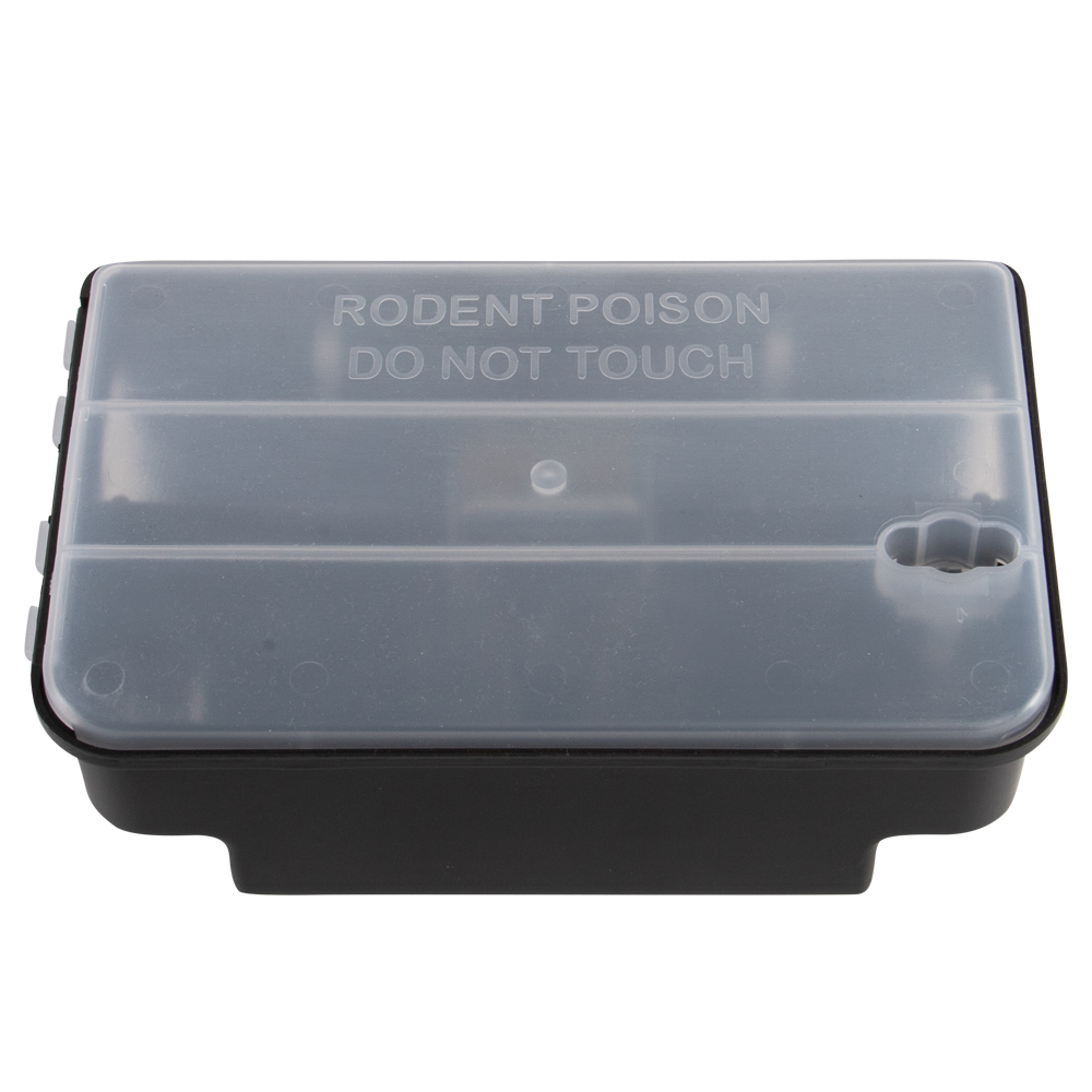 Side-åbnet tunneldepot mod Rotter, sort med transparent låg