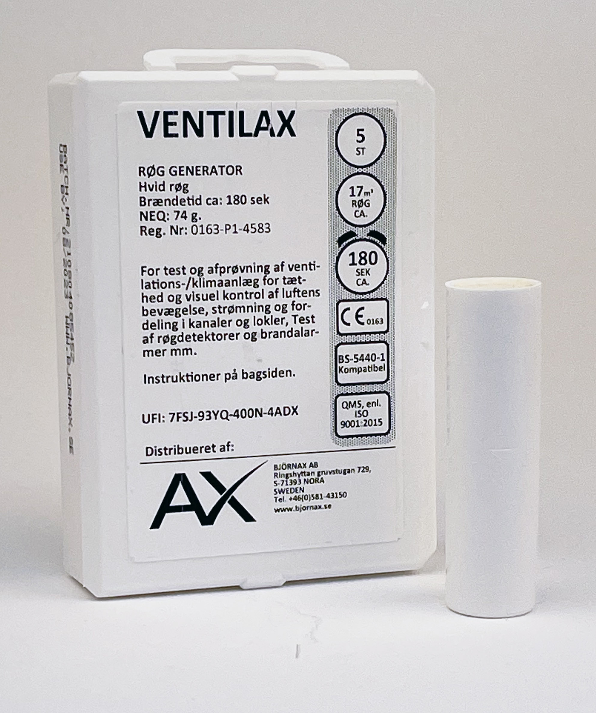 Ventilax Røgpatron, orange