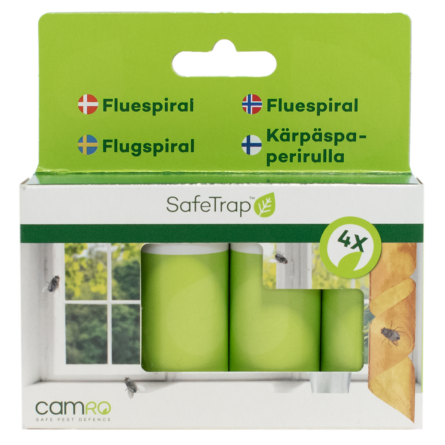 SafeTrap Fluespiral Mod Fluer (x4)